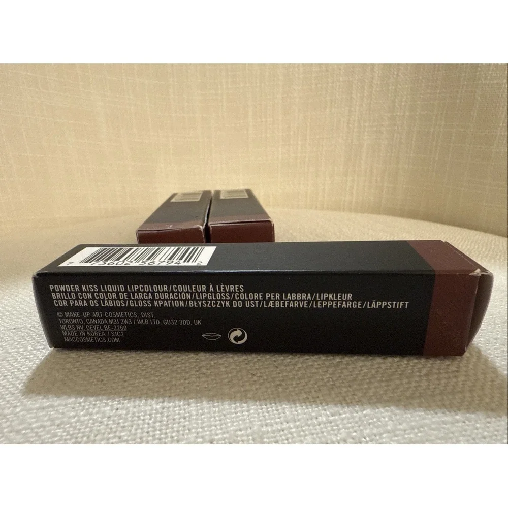 MAC Powder Kiss Liquid Lipcolour #997 OVER THE TAUPE NIB  .17 fl oz Fast Ship‎